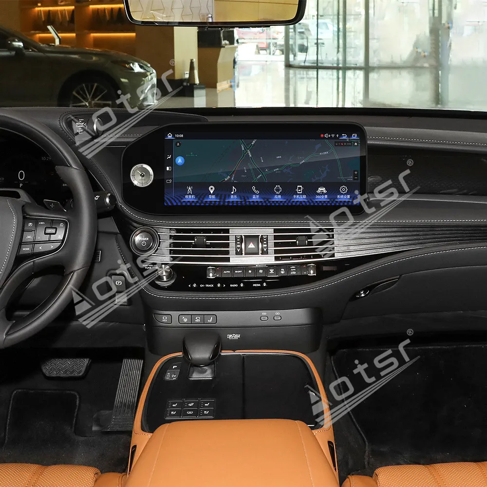 

12,3-дюймовый Android 14 Carplay для Lexus LS 2018-2024 GPS-навигация Автомобильный радиоприемник HD с сенсорным экраном Мультимедийный автостерео головное устройство