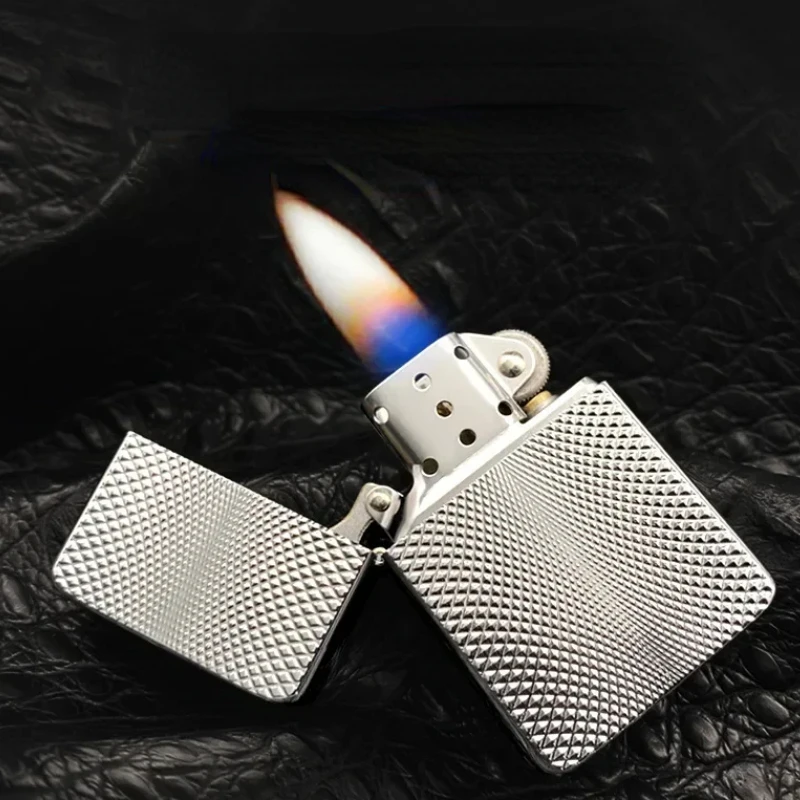Zorro Classic Sand Wheel Windproof Paraffin Lighter Engraved Pattern Brass Vintage Sand Wheel Lighter Men\'s Gifts
