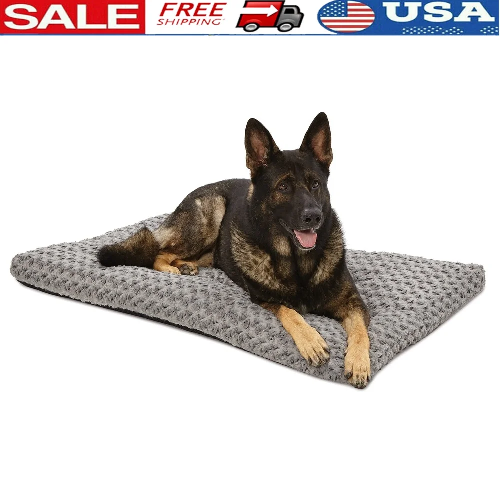 

Deluxe Ombré Swirl Dog Bed 48 Inch Crate Ultra Plush Non-Skid Comfortable Pet Cushion Machine Washable Ideal Large Breeds