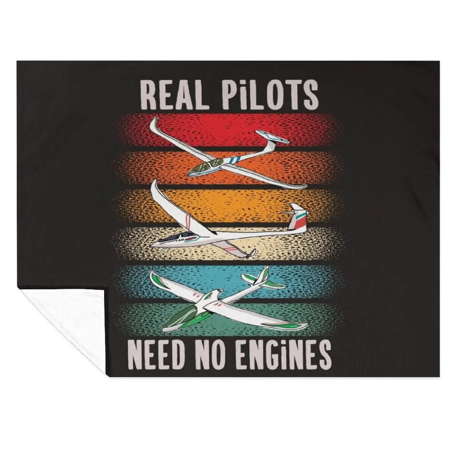 

Vintage Sailplane Pilot Gliding Gift For Gliders Throw Blanket Decoratives Furry manga Large Blankets