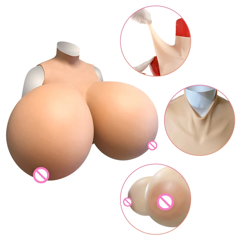 DIY Inflatable ZZZ Cup Silicone Breast Forms Cosplay DIY Huge Fake Boobs Giant Tit Crossdresser Air Filliing Man to Women