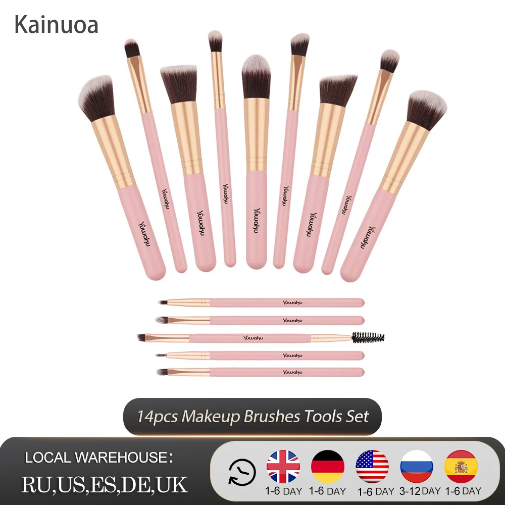 14Pcs Makeup Brushes Set Cheap Professional Makeup Brush Eyeshadow Foundation Powder Soft Cosmetics Makeup Brush Tools For women