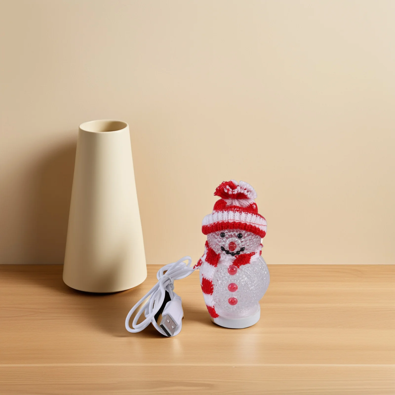 

Christmas Snowman RGB LED Desk Lamp Bed Lamp USB Childrens Night Light Powered Table Light for Bedroom Office