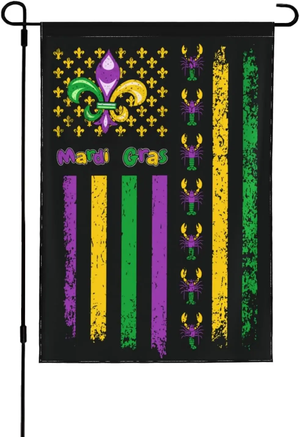 Mardi Gras Garden Flag 12 X 18 Inches Outdoor Lobster Mini Yard House Flags Double-Sided Farmhouse Sign For Home Garden Deco SSL