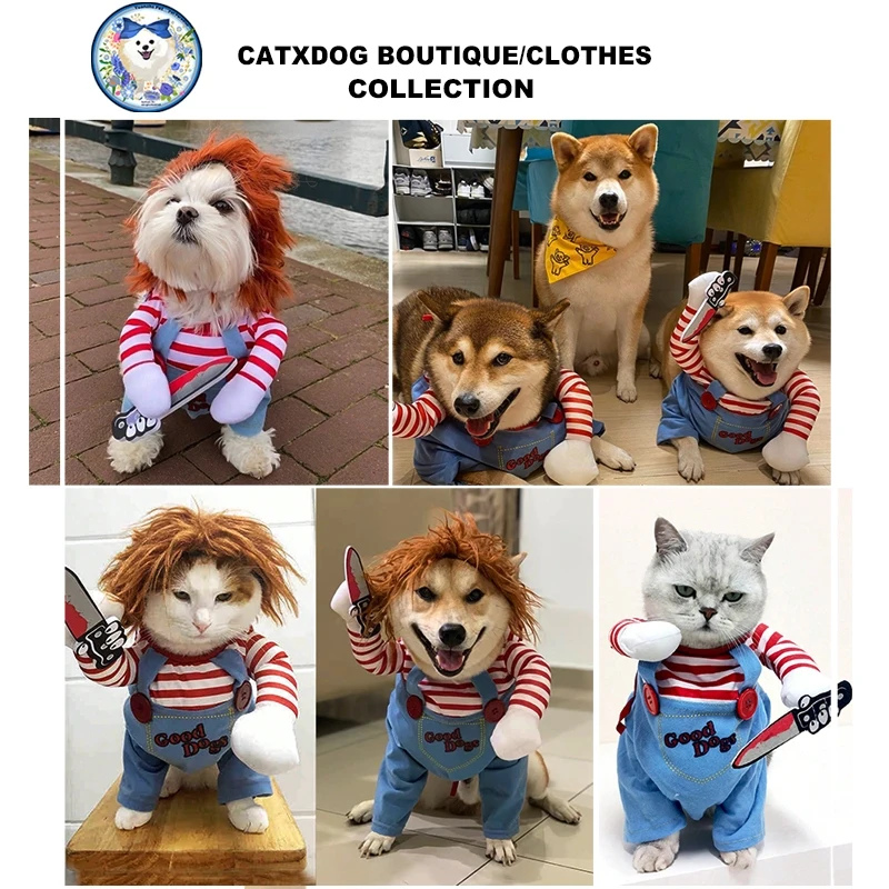 cartoon pet cowboy Costume for cat dog costume for small Pomeranian cat funny costume toy poodle dog clothes Raya outfit