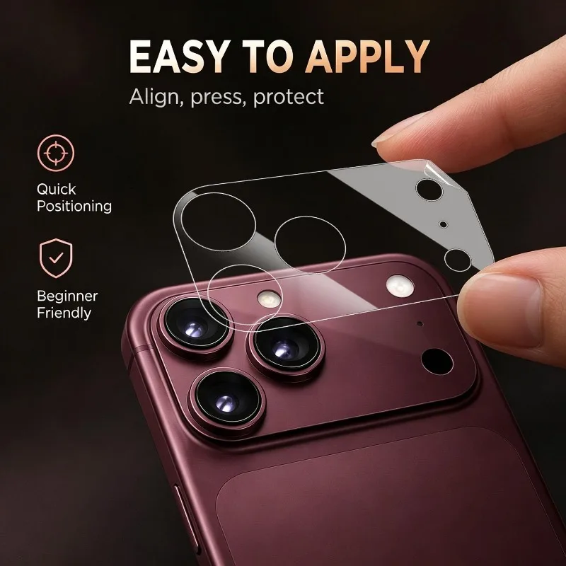 1/2/3Pcs 18PM Full Coverage Camera Lens Transparent PET for iPhone 18Pro Max 18Pro 18Duo Anti-scratch Lens Protective Films