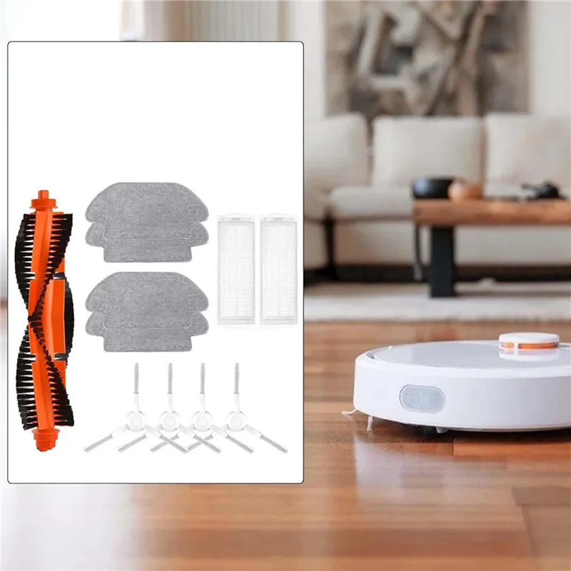 

Набор AB35-2 для Xiaomi Mi Robot Vacuum Mop 2S/Mop Pro/Mop P/Robot S12/S10 EU/STYJ02YM Основная боковая щетка Hepa Filter Mop Cloth