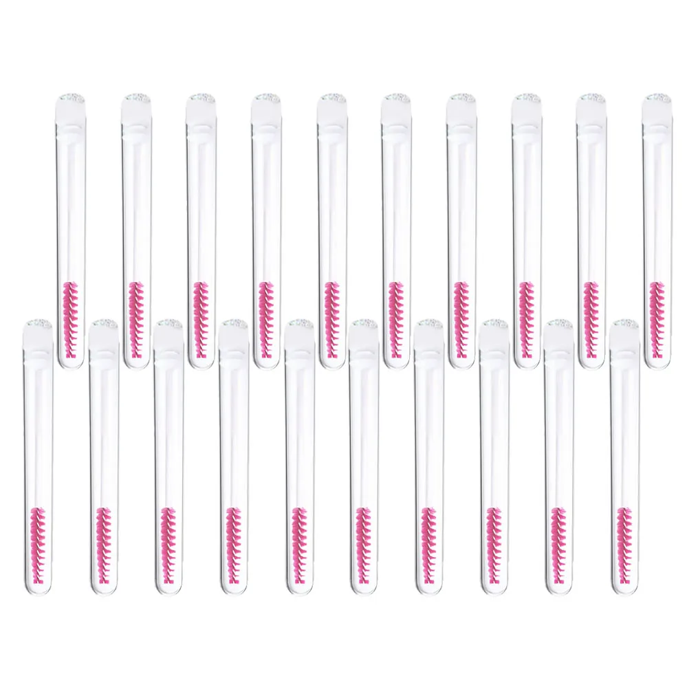 20 pezzi tubi per spazzole per ciglia bottiglie per mascara set fibra artificiale in plastica di alta qualità leggero portatile per l'uso quotidiano in viaggio