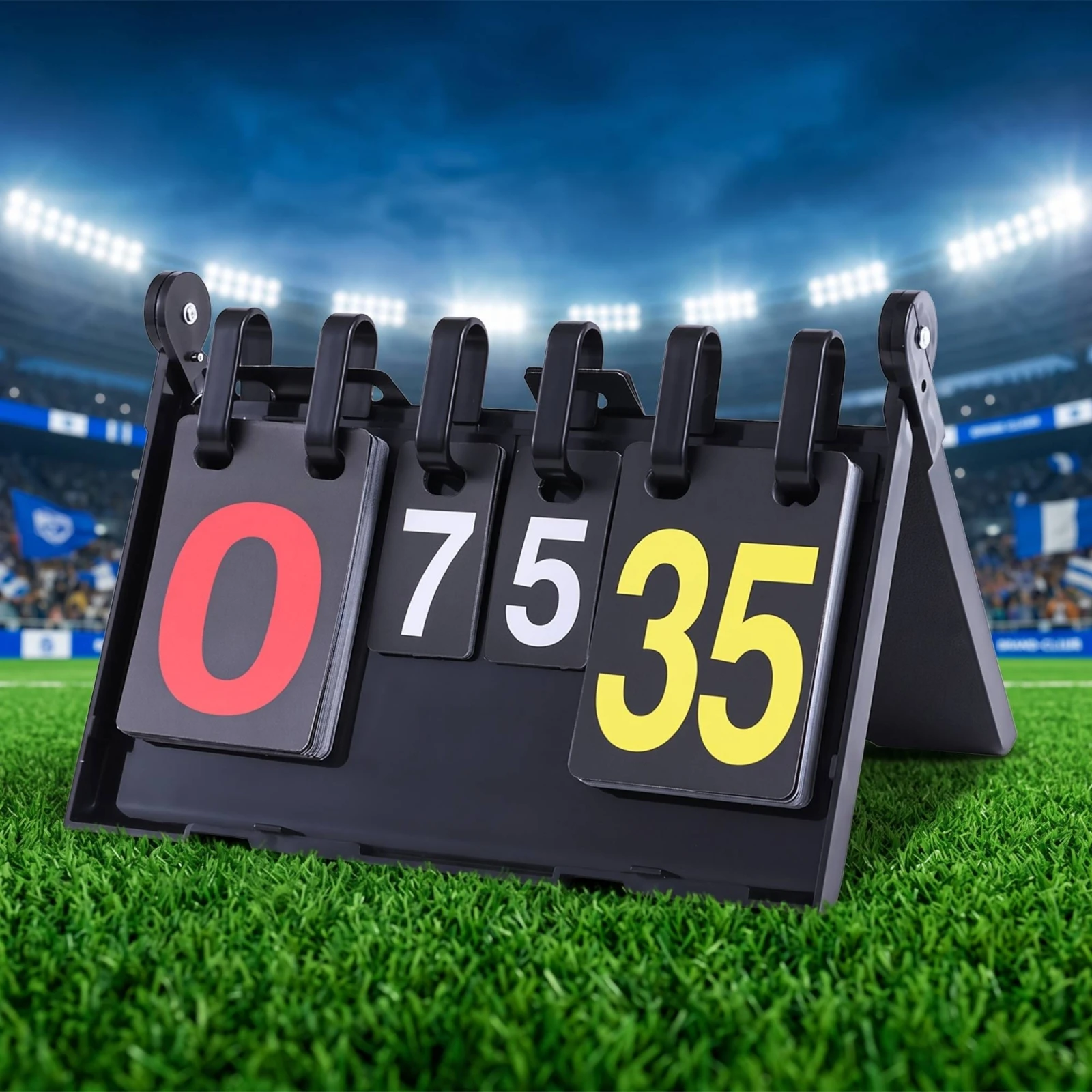Tabletop Scoreboard with Flip Cards Collapsible Tabletop Scoreboard Score Counter Manual Scorekeeper Easy to Read for Referees