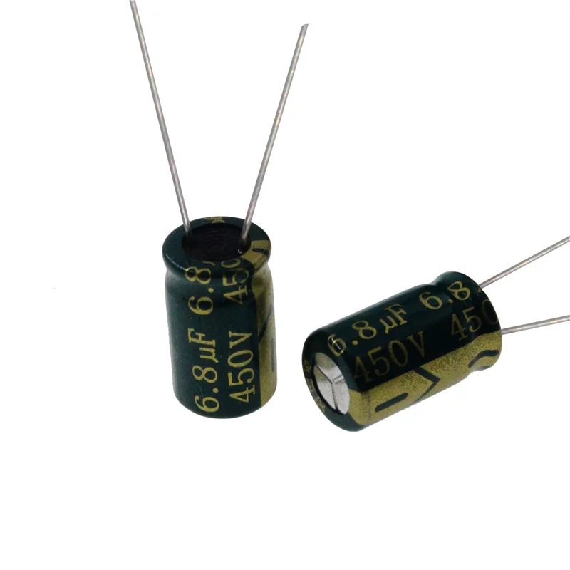 20PCS 450V 6.8uF 450Volt 6.8MFD 10*13mm Aluminum Electrolytic Capacitor Radial