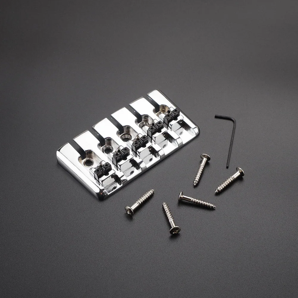 

Five-string Pull-up Board Professional Guitar Bass Bridge Accessories Tailpiece and Fixed Hardtail Saddle Electric