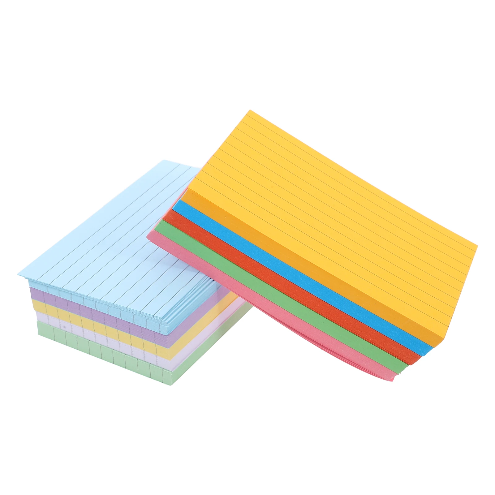 

500 Pcs Colored Index Cards Memo Pad Portable Small Notebooks Study Cards Office Supplies Student Writing Paper