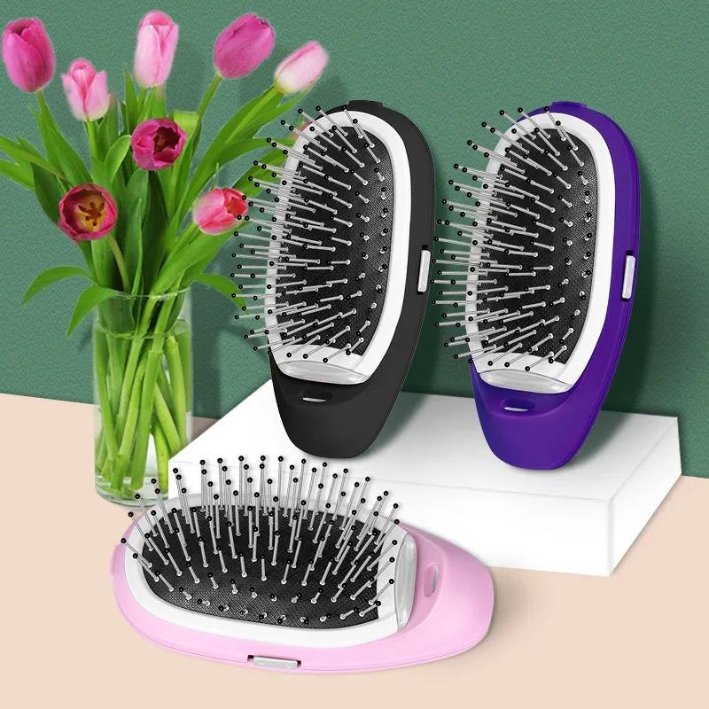 

Portable Ionic Hairbrush Anti-static Comb OEM Dropshipping Matt Hair Styling Massage Comb US Warehouse Hair Brush Beauty Supply