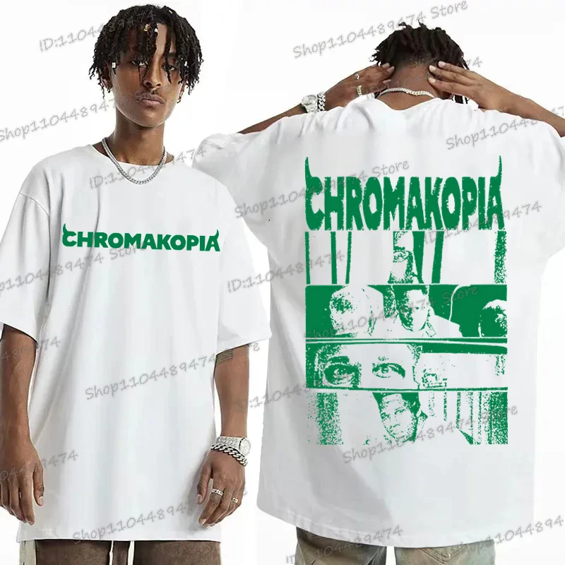 

2025 Chromakopia The World Tour T-shirts Men Women Harajuku Vintage High Quality Cotton Tshirt Chromakopia Graphic Tshirt Tops
