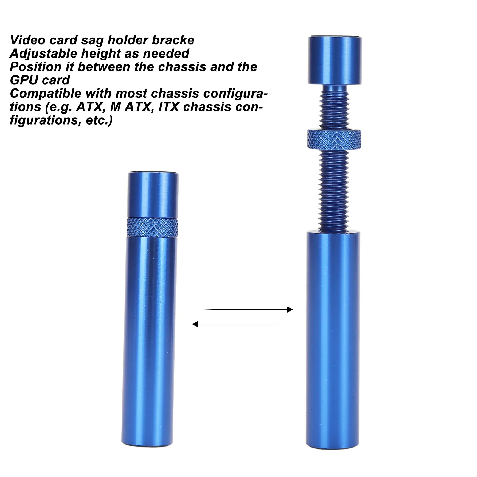 1 قطعة بطاقة الرسومات GPU هدفين دعم 74-120 مللي متر ارتفاع قابل للتعديل بطاقة الفيديو تبلد حامل Bracke مكافحة تبلد GPU حامل GPU حامل #5