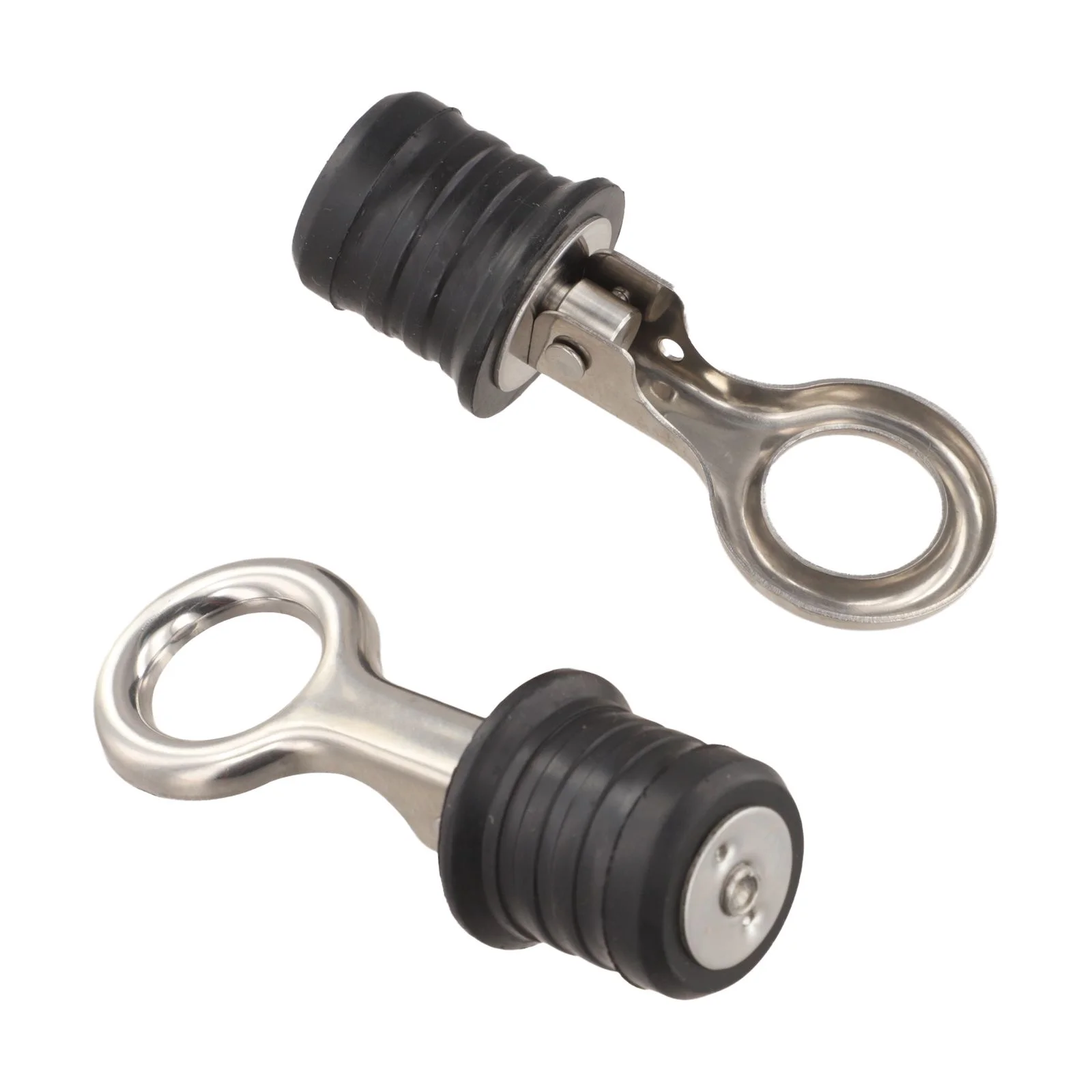 Boat and Lawn Roller Drain Stopper Featuring Stainless Steel Frame and Elastic Rubber Seal for Consistent Water Tight Closure