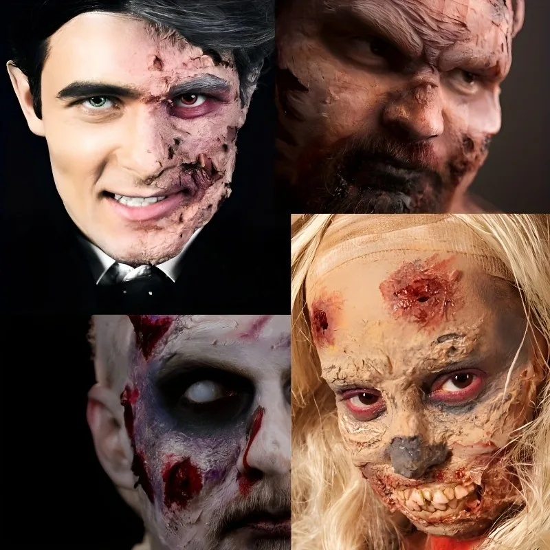 EYIR Halloween SFX Flüssiglatex Make-up Set 2 Stück 30ml Kunsthaut Effekt für Spezialeffekt Make-up Zombie Monster Kostüm – Detail 8