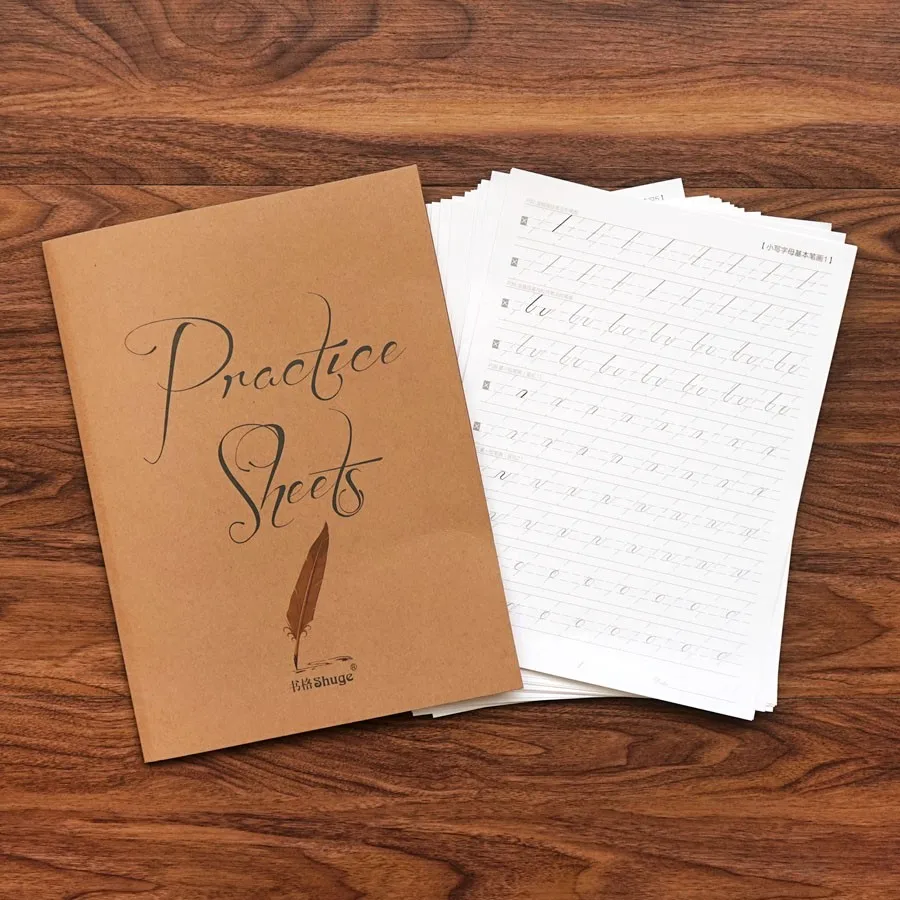 دليل عمل للتدريب على الخط JY للحروف المستديرة ، اللوح النحاسي الإنجليزي #1