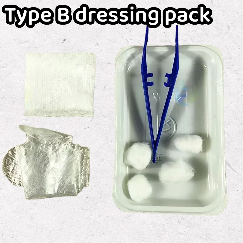 5pcs Disposable Sterilized First Aid Suture Kit Medical Wound Care Set for Debridement Closure & Dressing Change Accessories