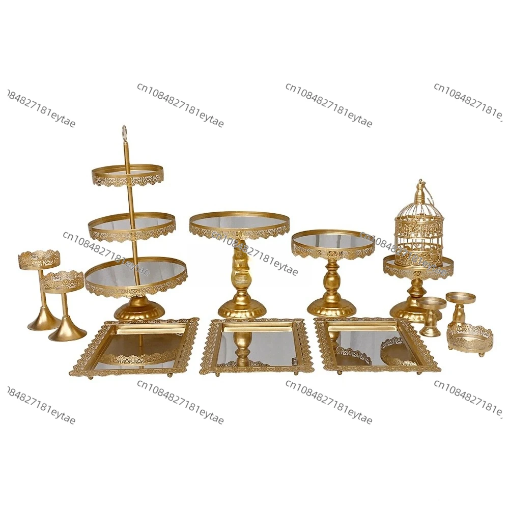 Iron and Metal Wedding Dessert Table Decoration Display Stand Birthday Cake Tray Shelf for Cold Meal Tea Break Table