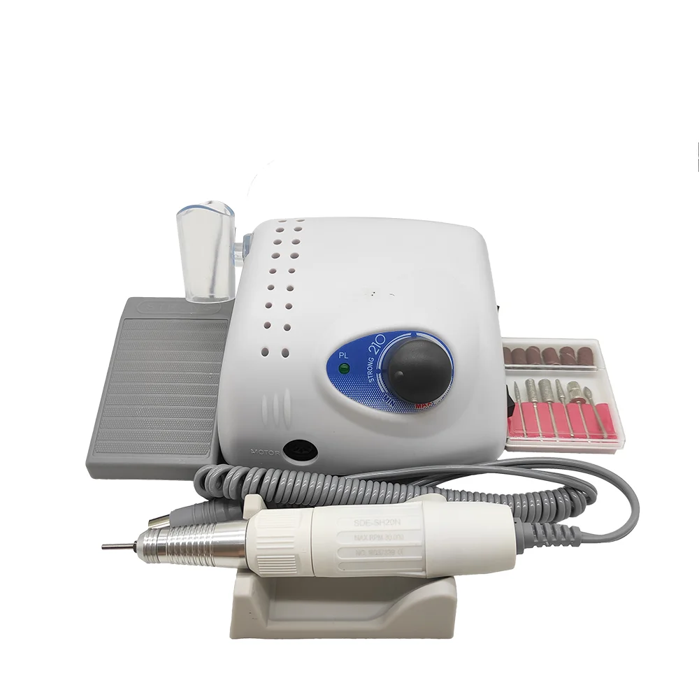 65W 35K New Nail Art Set Strong 210 Control Box SDE-SH20N Marathon Handpiece  Nail Drill Pedicure Nail File Polisher Dental Lab