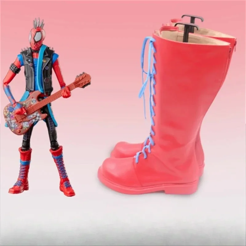 

Обувь в стиле аниме для косплея через вселенные «Паук-панк», коричневые ботинки для хобби, аксессуары для костюмов на Хэллоуин, реквизит, сделанный