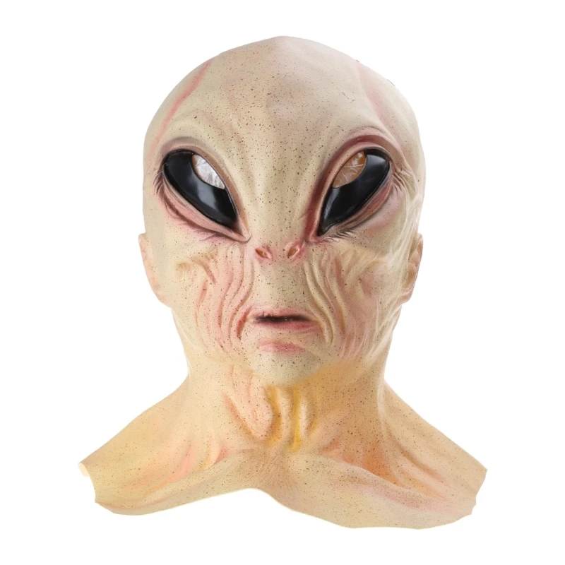 Halloween Full for Head Latex Mask Creppy Big Eyes Extraterrestrial for Doll Headgear Novelty UFO Cosplay Costume Accessories