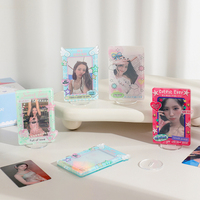 Kpop Style 3inch Photo Cards Holder Acrylic Sweet Photo Frame Display Stardard