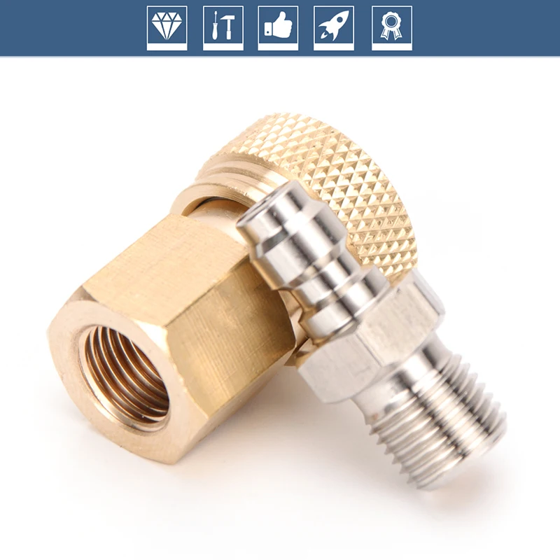 1/8bspp conector de enchufe macho 8mm M10x1 1/8NPT hembra accesorios de acoplamiento de desconexión rápida Socket 2 pcs/set