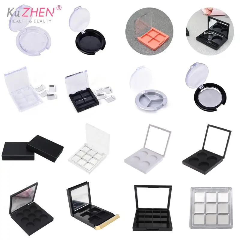 1PCS Empty Eyeshadow Dish DIY Eyeshadow Palette Eye Makeup Storage Box For Women Girls 3/4/12 Grids Beginners Cosmetic Container