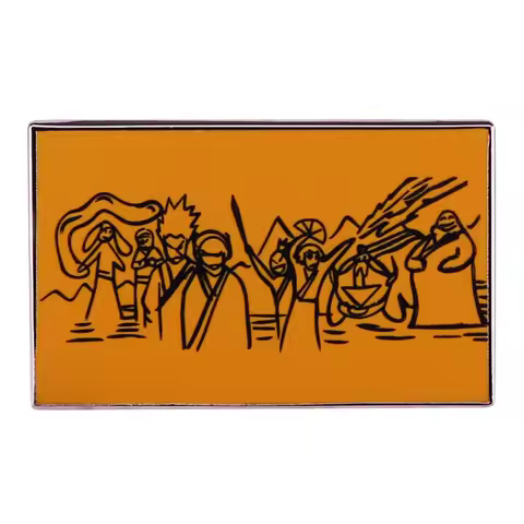 Sokka's Painting Badge Funny Manga Finale Drawing Brooch Avatar The Last Airbender Enamel Pin