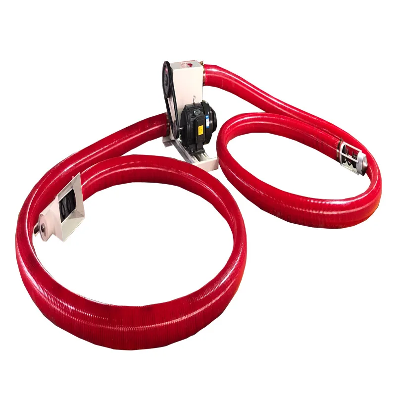 

Plastic hose for loading grain and wheat in a spiral conveyor
