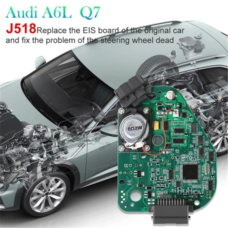 For Audi A6 Q7 C6 VVDI CG100 R270 Xprog Programmer Car Steering Wheel Lock Simulator J518 ELV EIS Board Steer Column Emulator