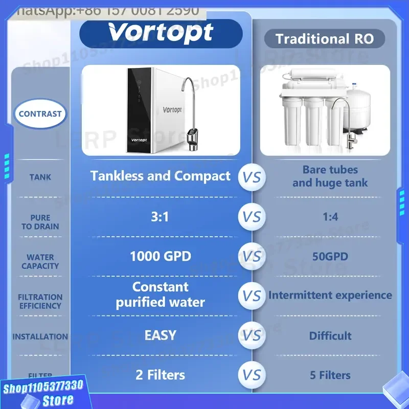 Electric 600G Alkaline Reverse Osmosis Whole House Outdoor Hotel Water Purifier 5-Stage Filtration Smart Faucet Tankless