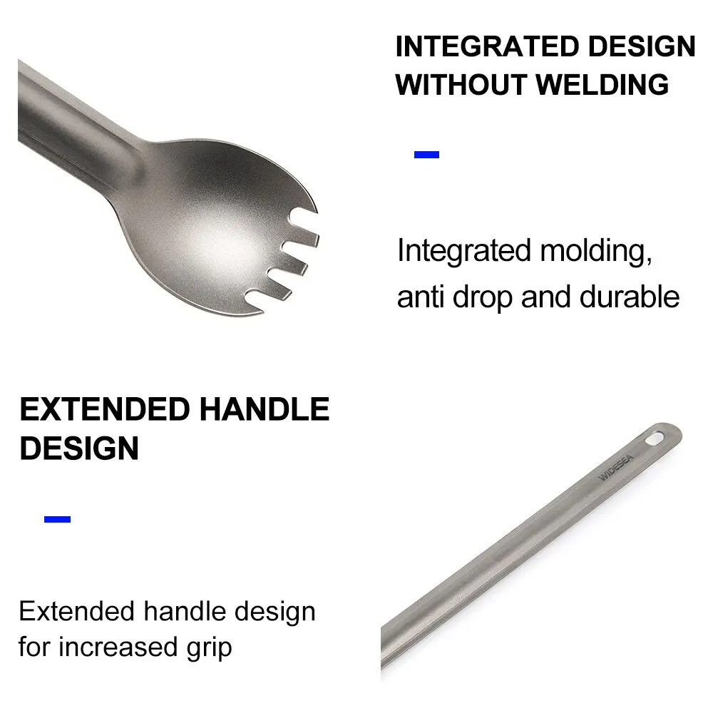 Ложка титановая, туристическая, widesea
