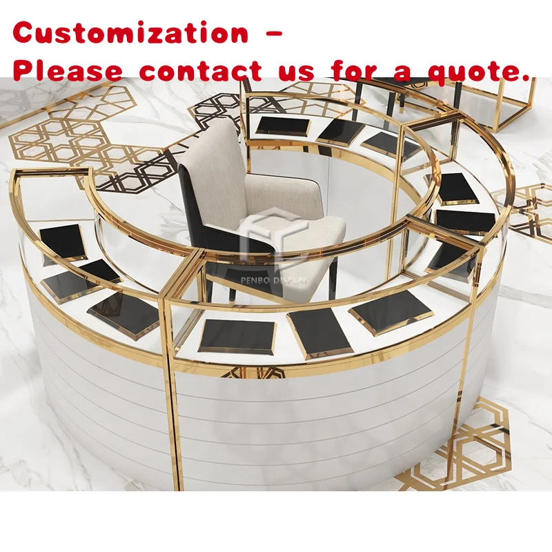 

На заказ.Современные часы на заказ, счетчик ювелирных изделий, киоск для торгового центра, круглый розовый стеклянный шкаф, витрина, ювелирные изделия