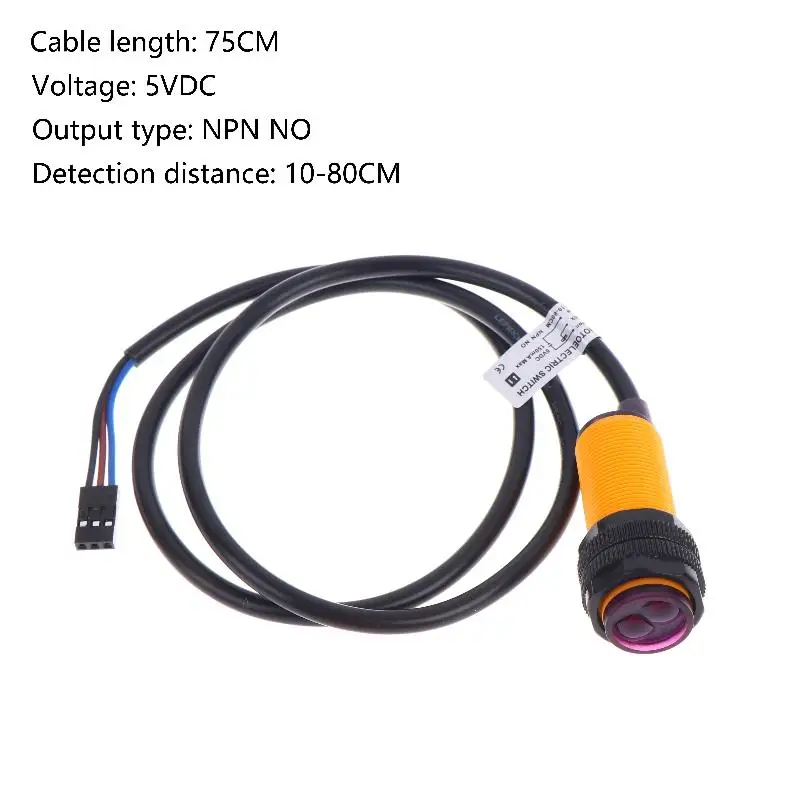【New】E18-D80NK Infrared Obstacle Avoidance Sensor 5V Photoelectric Switch With Terminal For Smart Car Robot Upgrade Parts