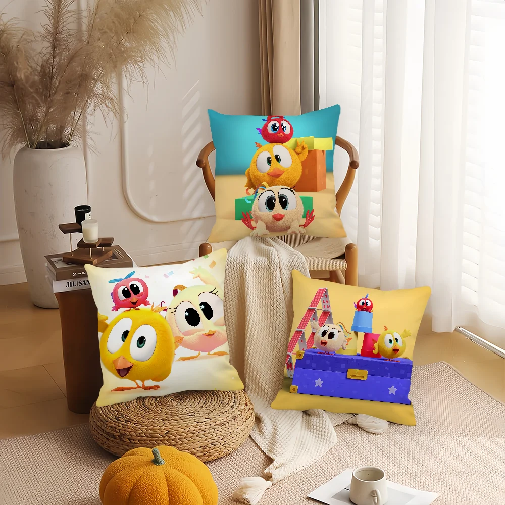 Cartoon W-Wheres C-ChickyS Cute Pillow Case Bedroom Sofa Living Room Backrest Decoration Square Cushion Nap Time