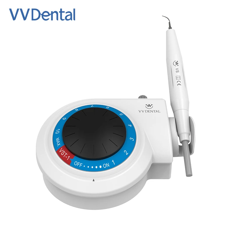 VVDental VST-1 Dental Ultrasound Scaler for Oral Cleaning Tooth Smoke Stains Portable Scaler Professional Dental Whitening Tools portable durable 16 led mouth tray set with 2 pcs dental teeth whitening gel pen smart cold blue light led tooth whitener device