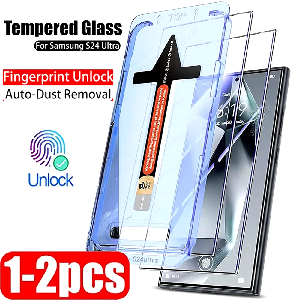 

2Pcs 8K HD Dust Free Glass For Samsung A16 A15 A14 A13 A06 S25 Ultra S24 FE S23 S22 Plus A56 A36 A26 A55 A54 A53 A52 A35 A34 A33