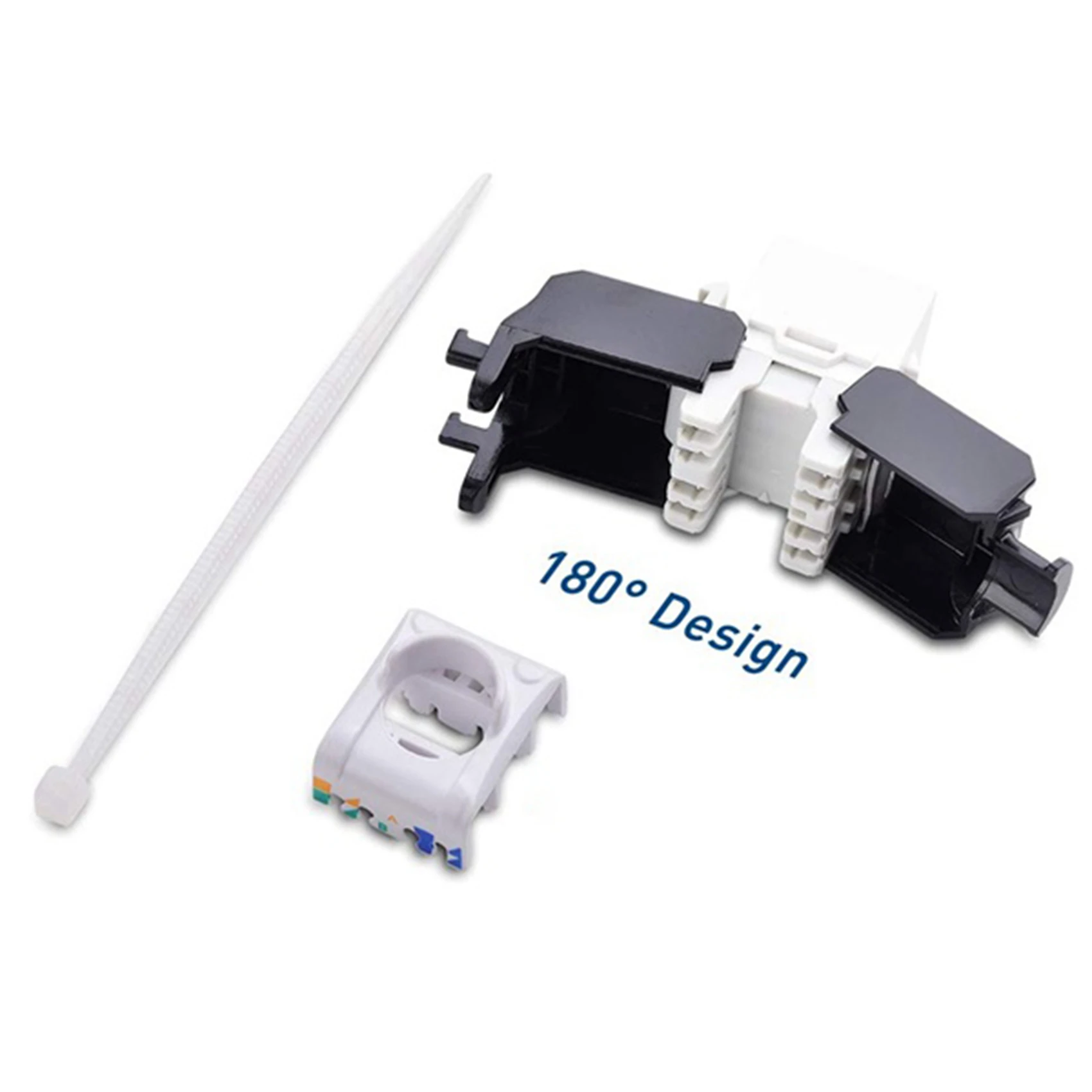 【COOL】 Jack Keystone Cat6a RJ45 da 50 pezzi - Compatibile con Cat6 -180 gradi senza attrezzi -Connettore a muro Ethernet -accoppiatore di rete Cat6a