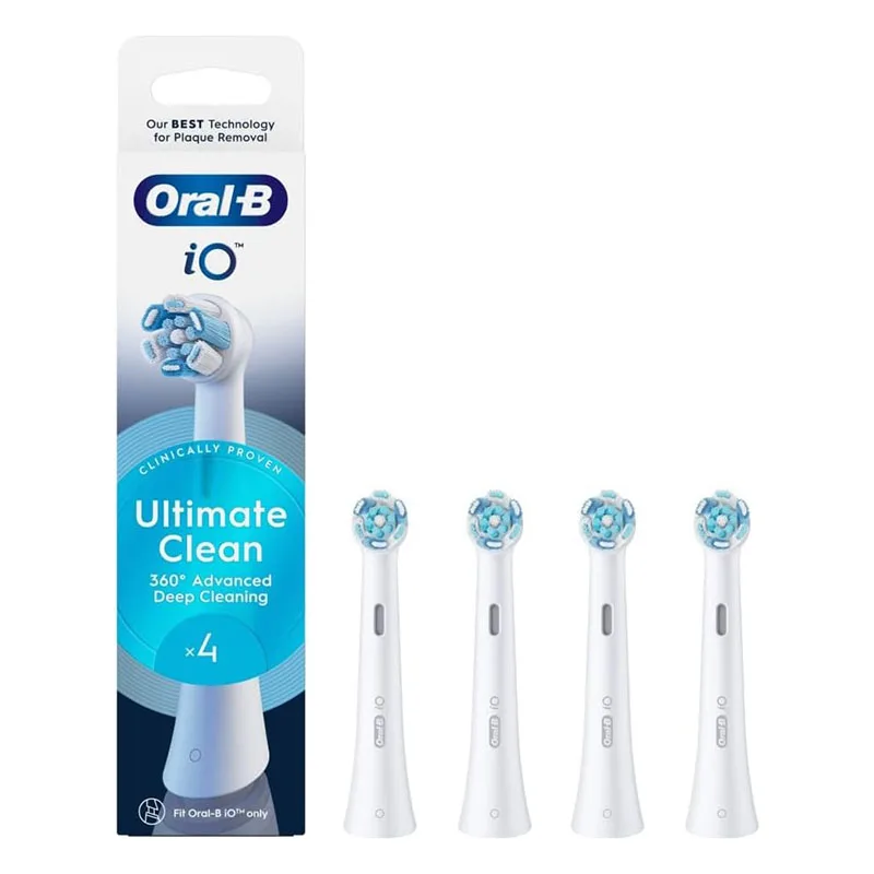 Oral-B iO Series Replacement Toothbrush Heads Ultimate Clean Brush Heads for iO Magnetic Wave Electric Toothbrushes 4pcs