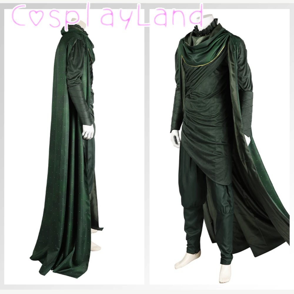 Carnival Halloween Performance Green Outfit God Of Evil Suit Loki Cosplaay Costume Halloween Carnival Party Comic Con Roleplay