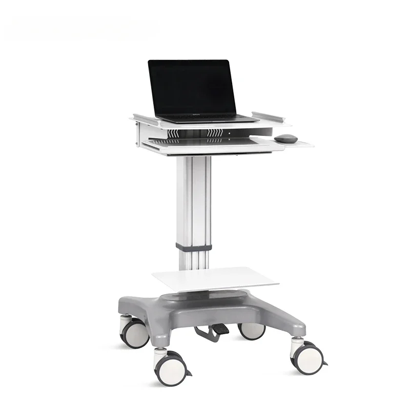 

SKR-R03 SAIKANG Aluminum Hospital Record Laptop Trolley Mobile Height Adjustable Medical Computer Cart