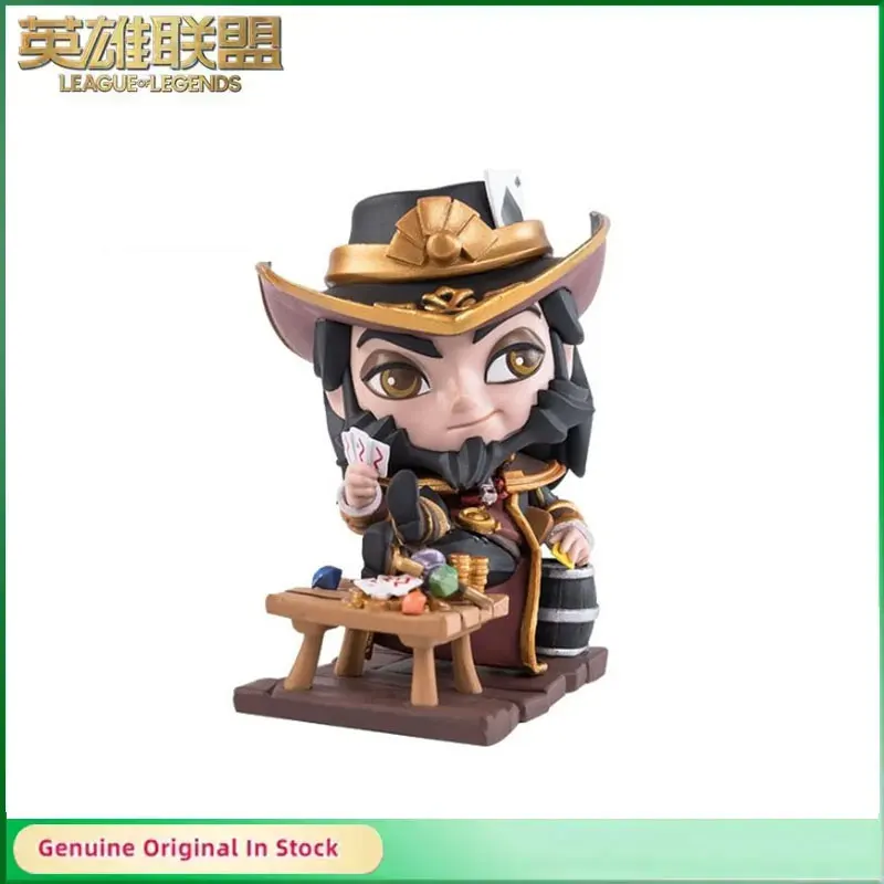 Original LOL League of Legends Twisted Fate The Card Master Q Version Anime Action Figures Collectible Ornaments Model Toys Gift