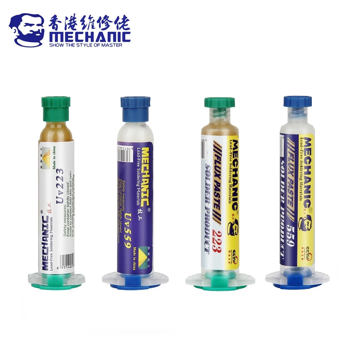 

MECHANIC UV559/223 10cc High Activity Mild Rosin Lead-Free Solder Flux No-Clean Light odor Welding Paste Repair PCB BGA Board