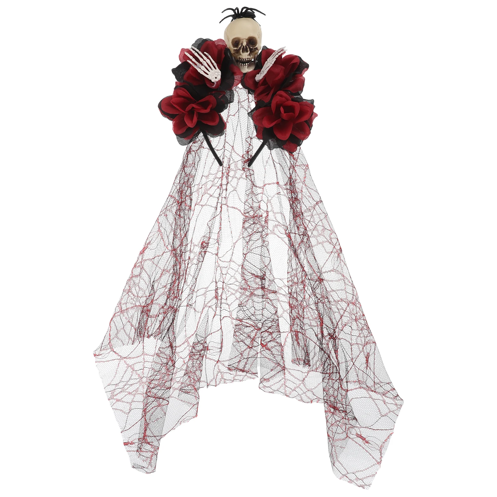 

Аксессуары с черепом, повязки на голову, женская одежда на Хэллоуин, костюм для волос, головные уборы, сетчатый головной убор для косплея Miss