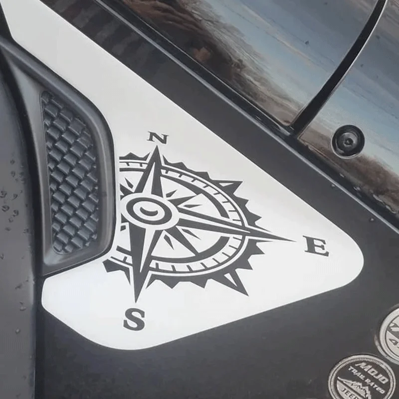 

Compass Car Stickers Decoration Fender Vent Exterior Accessories Vinyl Decal for Jeep Wrangler JL JLU JT 2018-2026 Vehicle Model