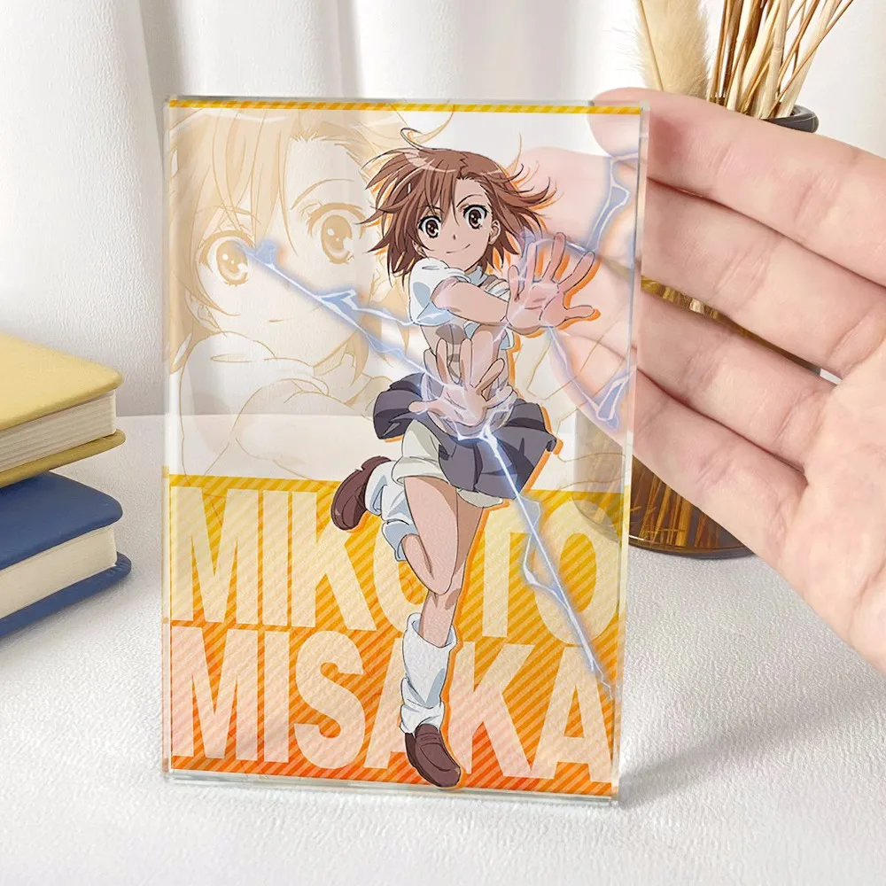 

Anime Misaka Mikoto 12cm Cosplay Acrylic Figure Transparent Desk Figure 4696 Kids Collection Toy