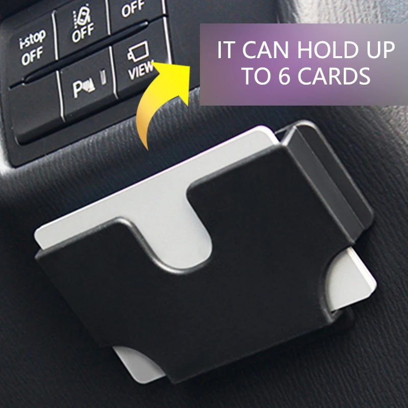 Multifunctional Car Card Storage Box Driving License Clip Holder Organizer for Vehicle Cards and Documents